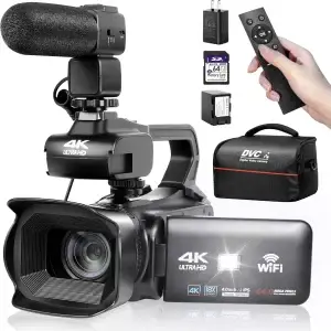 4K Video Camera with 18X Zoom