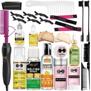 Fast-heating hair styling comb set.