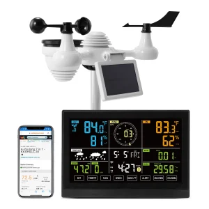 Wireless solar-powered weather station
